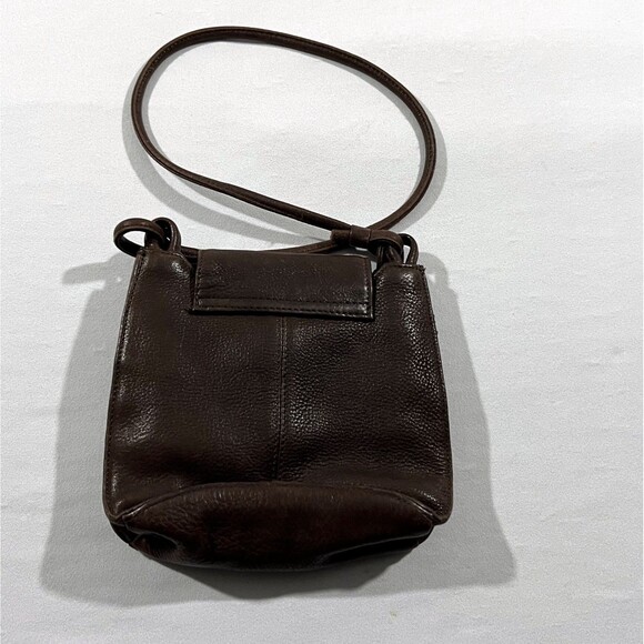 Vtg Fossil Brown Pebble Grain Leather Crossbody Purse Bag Boho Hobo Cottagecore - Picture 5 of 9